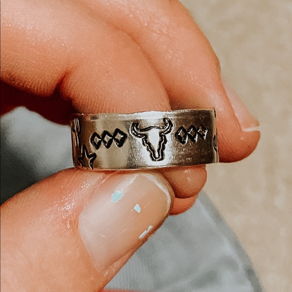 Western Stamp Ring - Picture 1 of 4